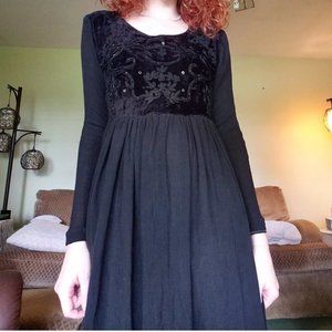 Vintage 90s Black Gown / Dress